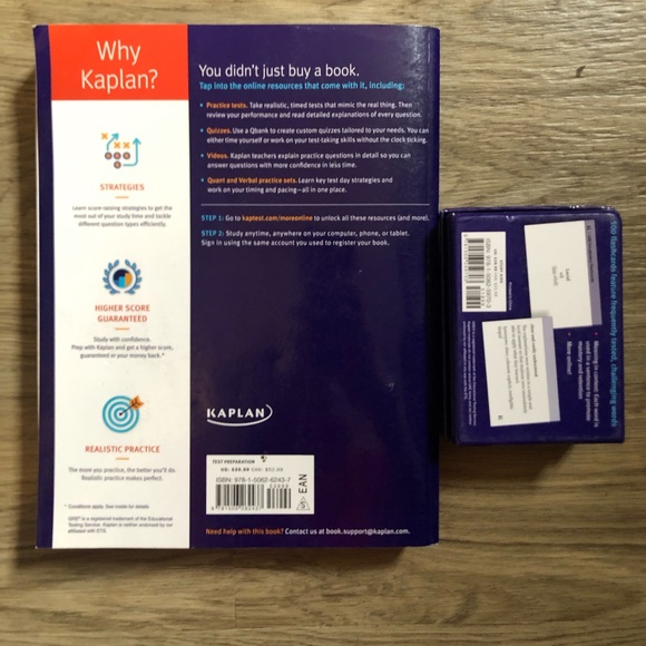 Kaplan GRE Study Book and Flash Cards - Picture 5 of 9
